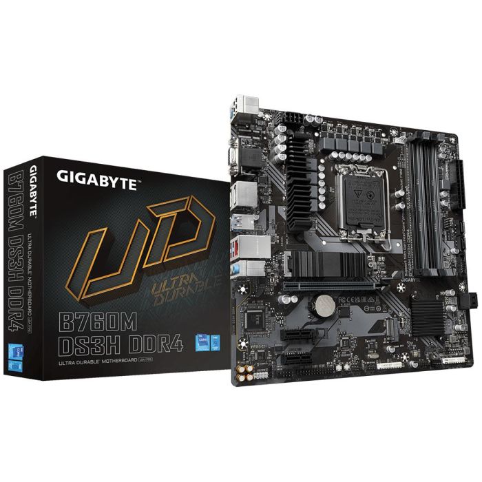 Gigabyte Placa Base B760M DS3H DDR4 para Intel LGA 1700, DDR4