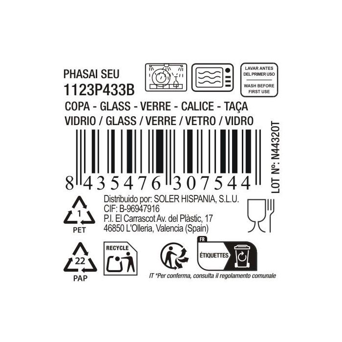 Copa Coctel 200Ml "Phasai Seu" Md (24 Unidades) 9 Copa Coctel 200Ml "Phasai Seu" Md (24 Unidades) 9