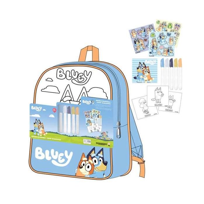 Cerdá DIY Set para Crear Mochila Bluey de 30x38x14 cm Azul. Kit Hazlo Tú Mismo para Niños con Diseño de Personajes. Edad Mínima 3 Años. 2
