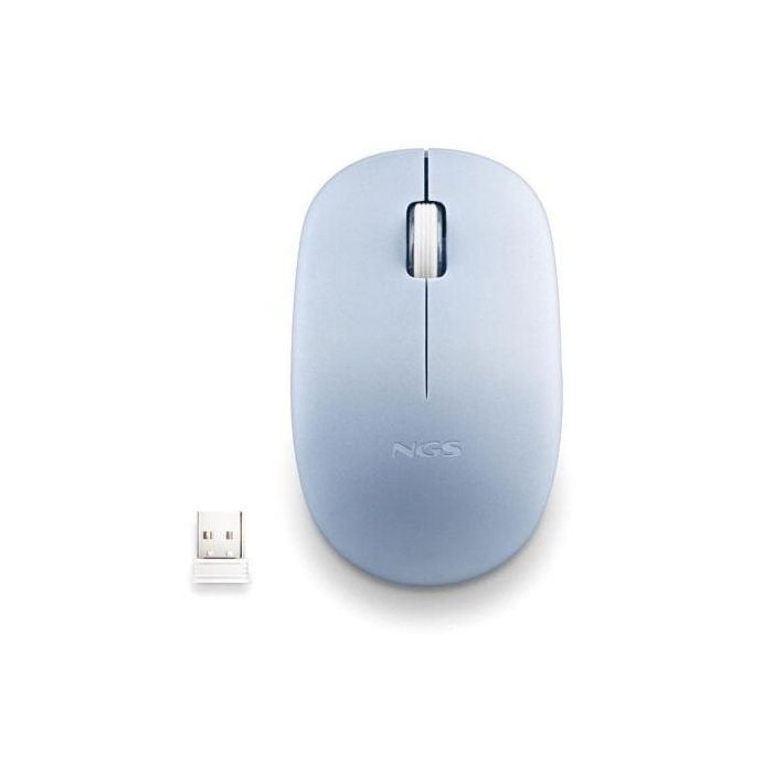 NGS Ratón Óptico Inalámbrico Fog Pro Blue 1000 DPI USB con Botones Silenciosos, Nano USB, Ambidiestro, Alcance 10m 3