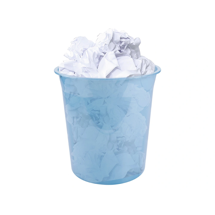 Liderpapel Papelera Plástico Celeste Translucido 13 Litros 275x285 mm 2 Liderpapel Papelera Plástico Celeste Translucido 13 Litros 275x285 mm 2