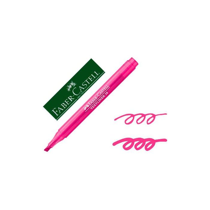 Rotulador Faber Fluorescente Textliner 38 Rosa 10 unidades