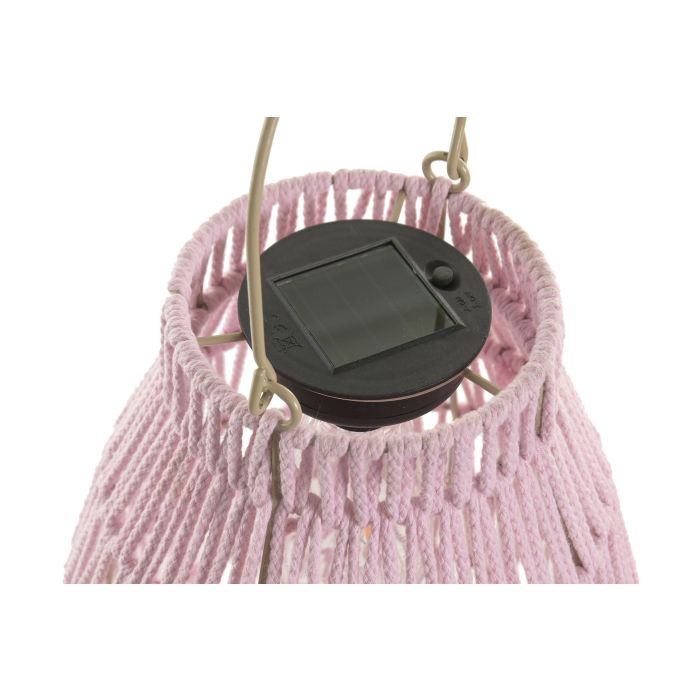 DKD Home Decor Lampara Solar Terraza Jardin Multicolor Set 3 24x24x44 cm