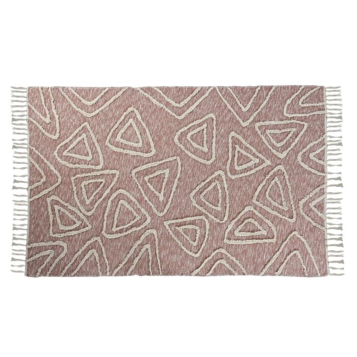 DKD Home Decor Alfombra Urban Algodón y Poliéster Rosa y Blanco 180x120 cm 1300 gsm con Flecos 0 DKD Home Decor Alfombra Urban Algodón y Poliéster Rosa y Blanco 180x120 cm 1300 gsm con Flecos 0
