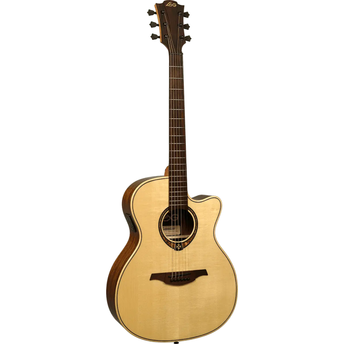 LAG Guitarra Acústica Auditorium Cutaway Tramontane 318 A/E - Natural con Electrónica Fishman Ink3 1
