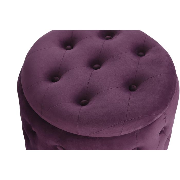 DKD Home Decor Reposapiés Glam Púrpura 70x70x42 cm, Set de 2 Tapizados en Poliéster y MDF con Diseño Capitoné, Altura de Asiento 42 cm 1 DKD Home Decor Reposapiés Glam Púrpura 70x70x42 cm, Set de 2 Tapizados en Poliéster y MDF con Diseño Capitoné, Altura de Asiento 42 cm 1
