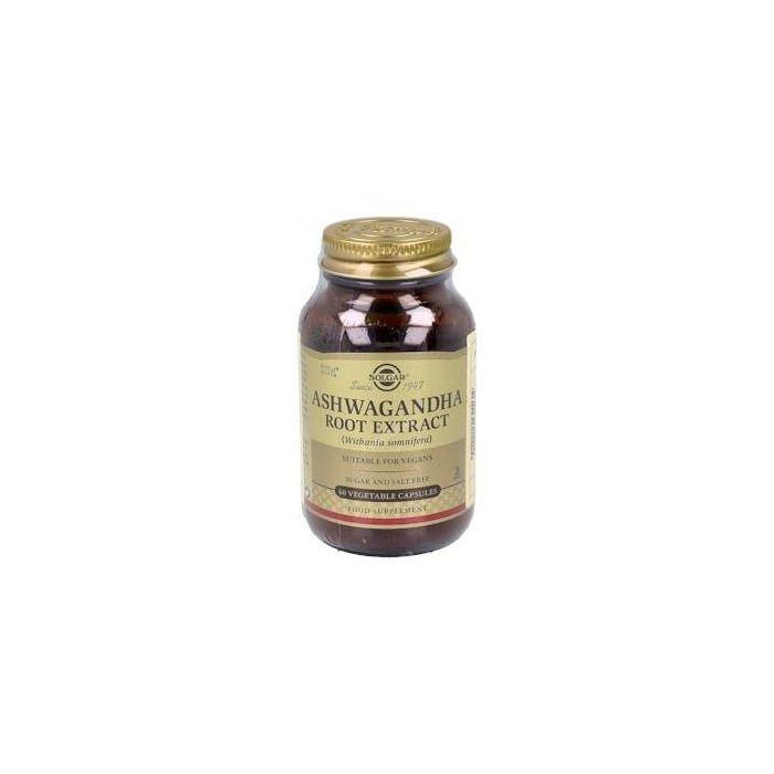 Solgar Extracto Raíz Ashwagandha Withania Somnifera Estandarizado 1,5% Witanólidos 60 Cápsulas Veganas