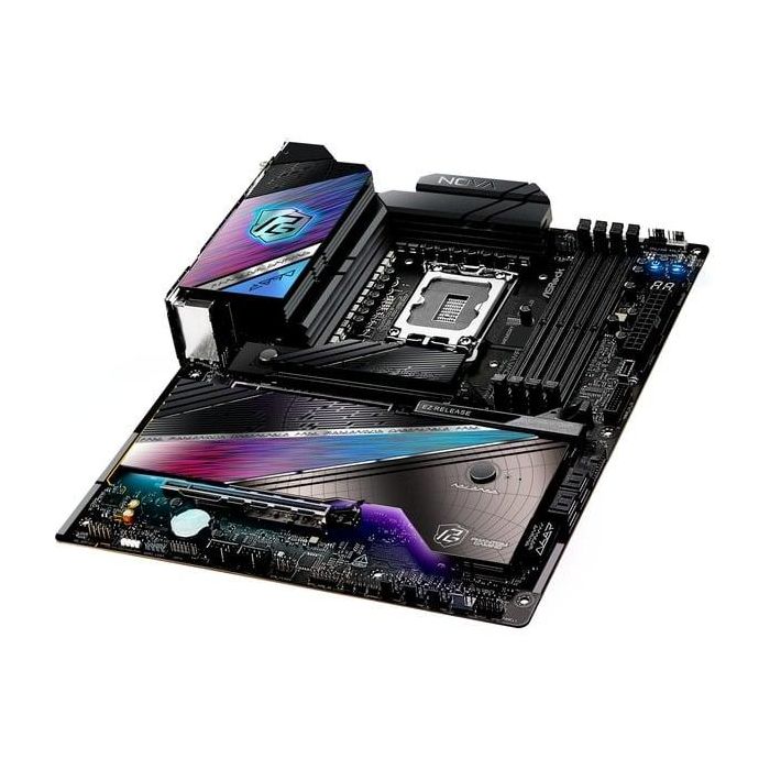 Placa ASRock Z890 Nova Wifi,Intel,1851,Z890,4Ddr5,256Gb,1Hdmi+2Thunderbolt,4Sata3+4M.2,1X5 +1X2.5 Gblan,Wifi7+Bt5.4,12Usb3.2+1Usb Type-C,Atx