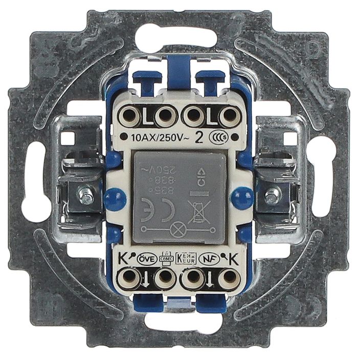 BUSCH-JAEGER Kontrollschalter BJ 2000/2UK con Glimmlampe 2 Polos