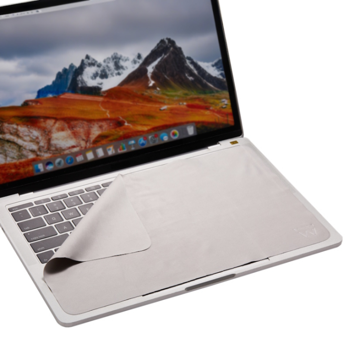 Ewent EW5636 Trapo de Limpieza Microfibra Beige para Pantallas MacBook, Lentes, Gafas y Dispositivos Electrónicos, 29x18.6cm