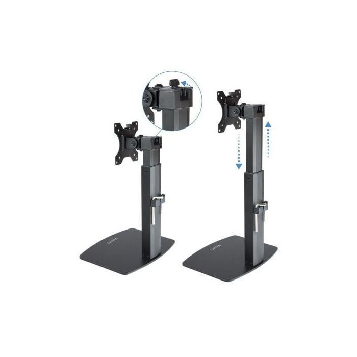 Tooq DB1732TN-B Soporte Monitor Sobremesa 17-32", 7kg, Giratorio, Inclinable, VESA 75/100, con Pistón de Gas, Negro 4