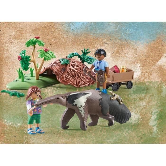 Playmobil Wiltopia: Set de Juego Cuidado del Oso Hormiguero con Figura y Accesorios 1