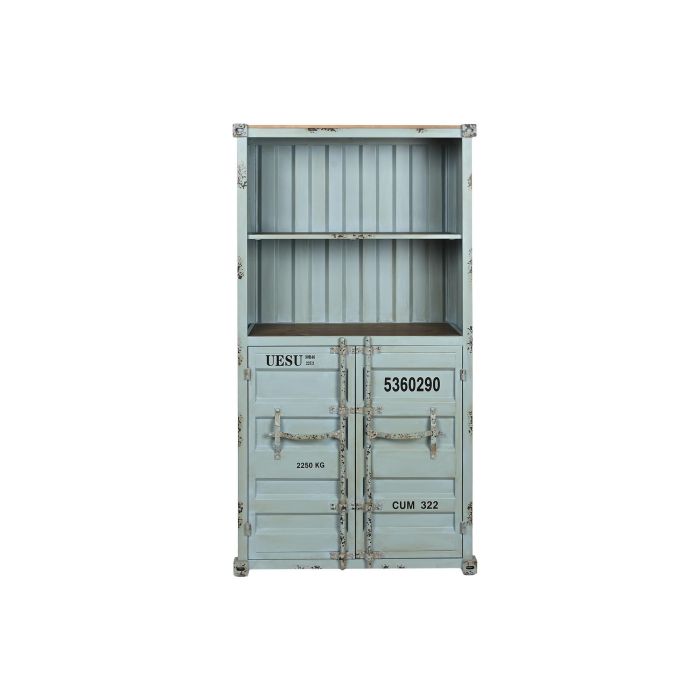 DKD Home Decor Estantería Vintage Contenedor Azul Celeste 44 x 168.5 x 87 cm Metal y MDF con 2 Puertas 8