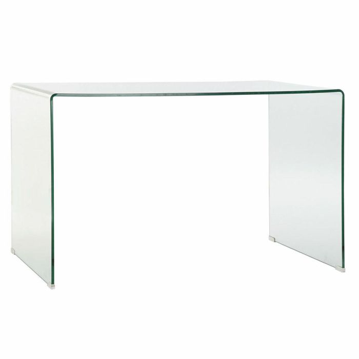 DKD Home Decor Glass 20 Escritorio Moderno Home Office Transparente Cristal Templado 70 x 74 x 125 cm