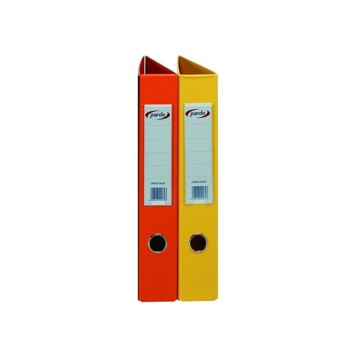 Carpeta De Anillas Pardo Plastico Extra Fº 2 An.Mixtas 40Mm Amarillo