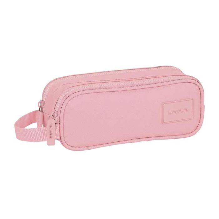 Safta Portatodo Doble Basic Rosa 21x8x6cm 0 Safta Portatodo Doble Basic Rosa 21x8x6cm 0