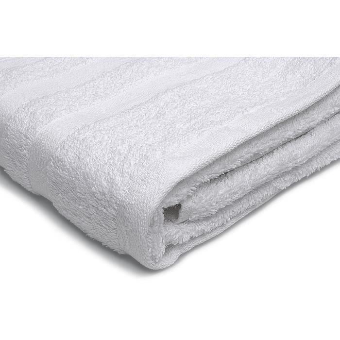 Juego de 2 toallas - LOVELY HOME - 2 Toallas de ducha 70 x 140 cm - Blanco 2 Juego de 2 toallas - LOVELY HOME - 2 Toallas de ducha 70 x 140 cm - Blanco 2