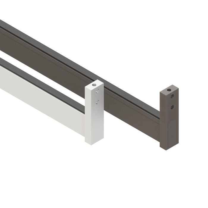 Herrajes Alk Tubo Rectangular para Armario Sujeta Perchas Aluminio Plata Mate 30x12 mm - 3 Metros 1