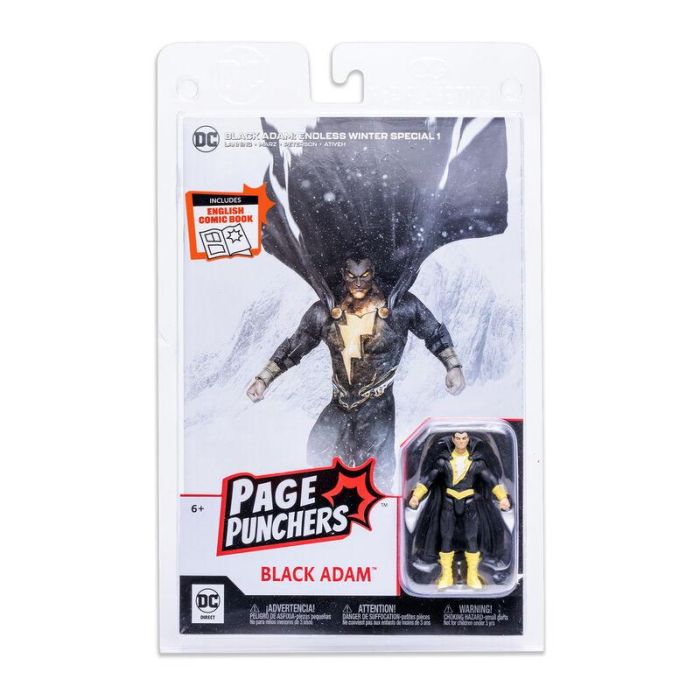 McFarlane Toys Figura articulada Black Adam con Comic Endless DC Comics 7cm