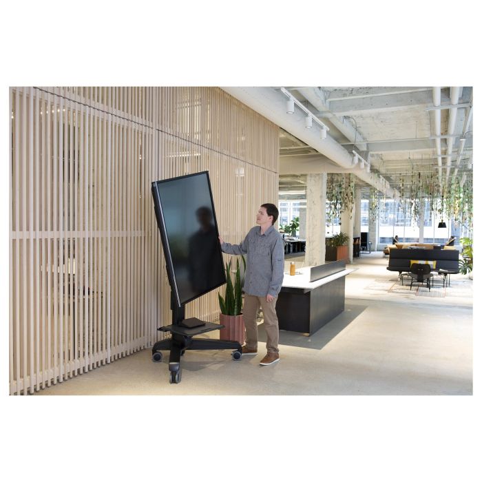 Ergotron Neo-Flex Mobile MediaCenter VHD - Carro Multimedia para TV Plana, Soporta 37" a 65", 41 kg, Negro