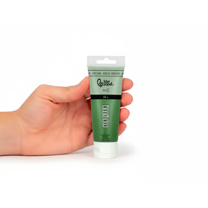 Liderpapel Pintura Acrílica Tubo Plástico 60 ml Verde Oscuro 4