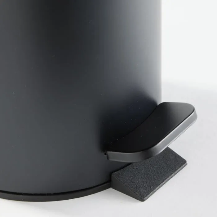 Today UTILITY Papelera de Baño 3 L, Ø 17 x H 25 cm, Polipropileno, Negro Suave 1