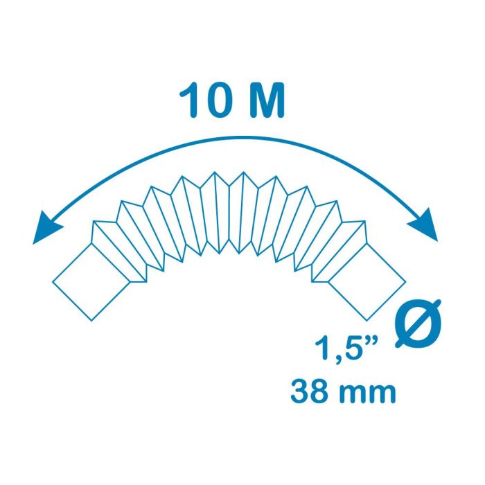 Manguera autoflotante ø3,8cm 10m color azul 1