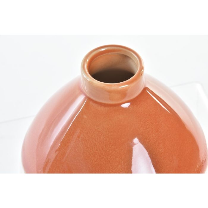 DKD Home Decor Jarrón Scandi de Porcelana Bicolor Terracota, 15 x 15 x 15 cm - Pack de 2 Unidades 2 DKD Home Decor Jarrón Scandi de Porcelana Bicolor Terracota, 15 x 15 x 15 cm - Pack de 2 Unidades 2