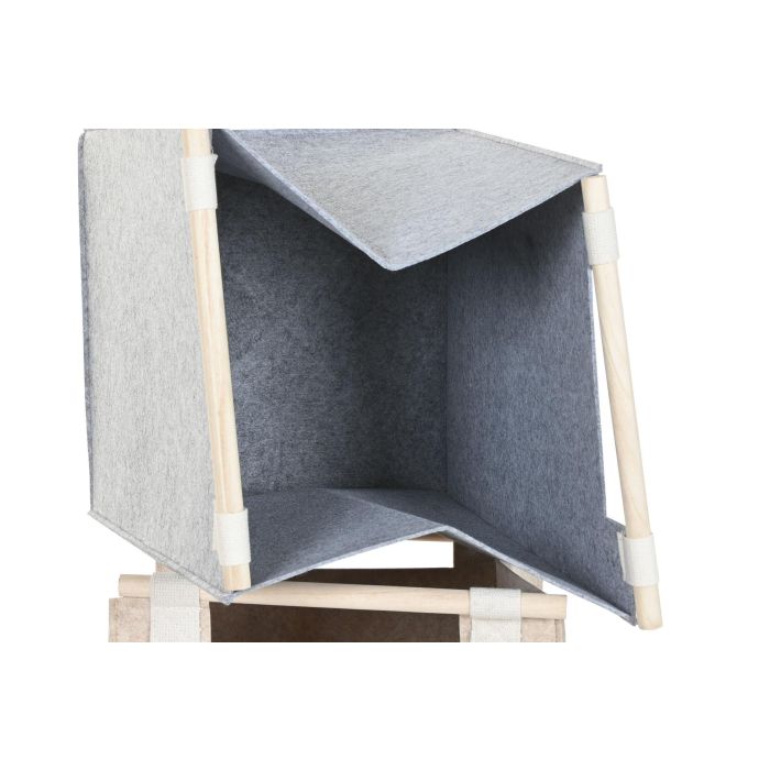 Cesta Ropa Basicos DKD Home Decor Beige Gris 37 x 52 x 37 cm (4 Unidades) 2 Cesta Ropa Basicos DKD Home Decor Beige Gris 37 x 52 x 37 cm (4 Unidades) 2