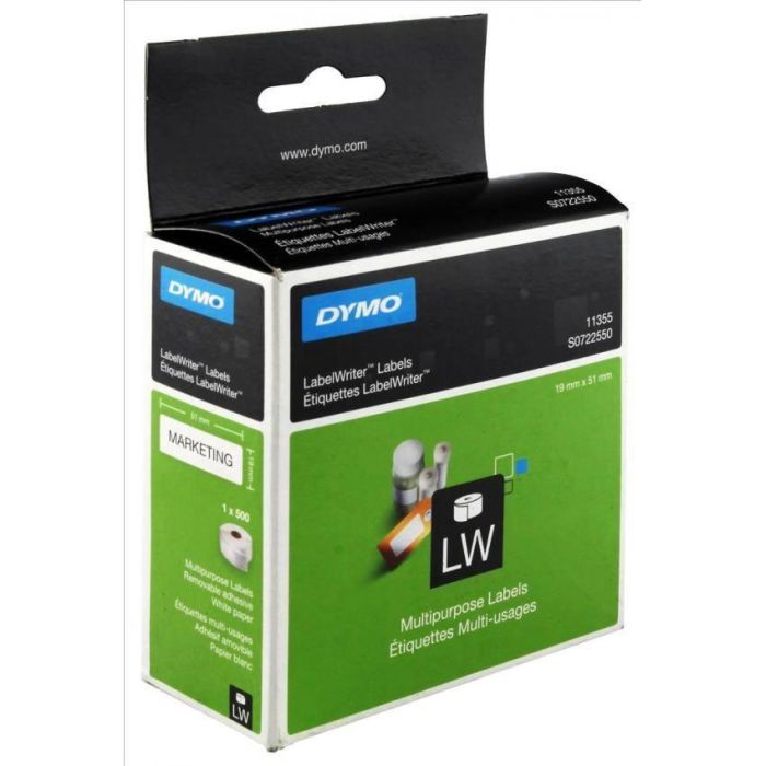 DYMO Etiqueta LW multifunción 19X51mm, 1 rollo etiquetas (500) Papel blanco DYMO Etiqueta LW multifunción 19X51mm, 1 rollo etiquetas (500) Papel blanco