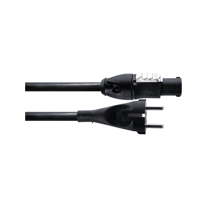 Cordial Cable Powercon True1 a Schuko Recto PVC 5 Metros