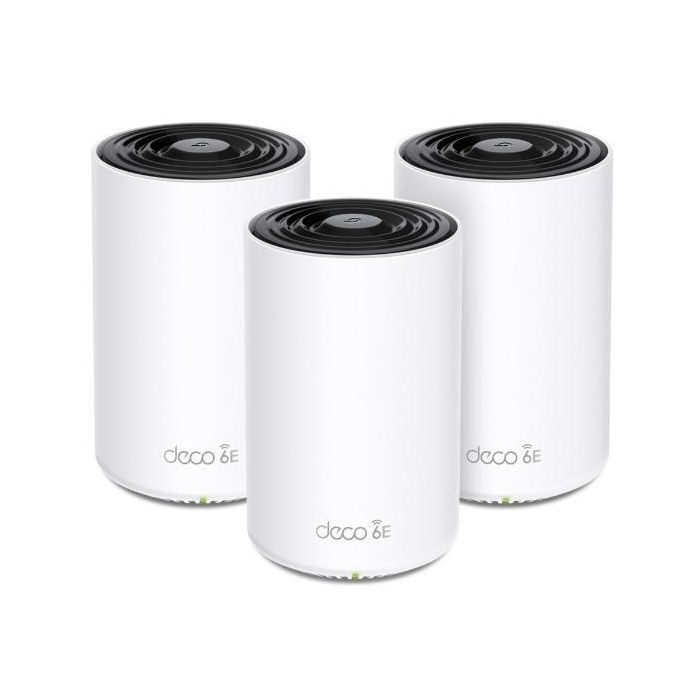 TP-Link Sistema WiFi Mesh Tri-Band Wi-Fi 6E (2.4/5/6 GHz) 3-pack – Cobertura total y seguridad avanzada