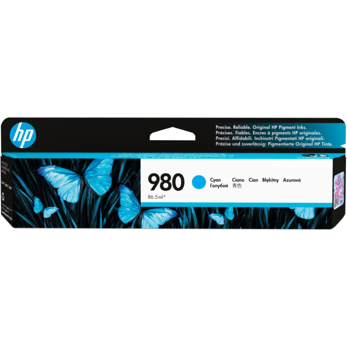 HP 980 X585 Cartucho Tóner Original Cian para Officejet Enterprise Pigmentado - Calidad Profesional, Gran Ahorro