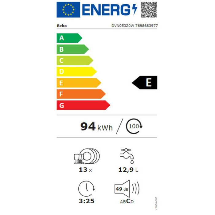Lavavajillas BEKO DVN05320W Blanco 60 cm 1 Lavavajillas BEKO DVN05320W Blanco 60 cm 1