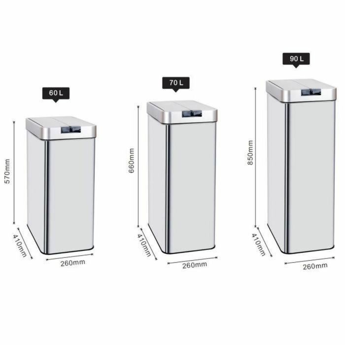 Kitchen Move SILVERLAKE Papelera Automática Cocina 60L Acero Inoxidable Rectangular Manos Libres con Fleje 5 Kitchen Move SILVERLAKE Papelera Automática Cocina 60L Acero Inoxidable Rectangular Manos Libres con Fleje 5