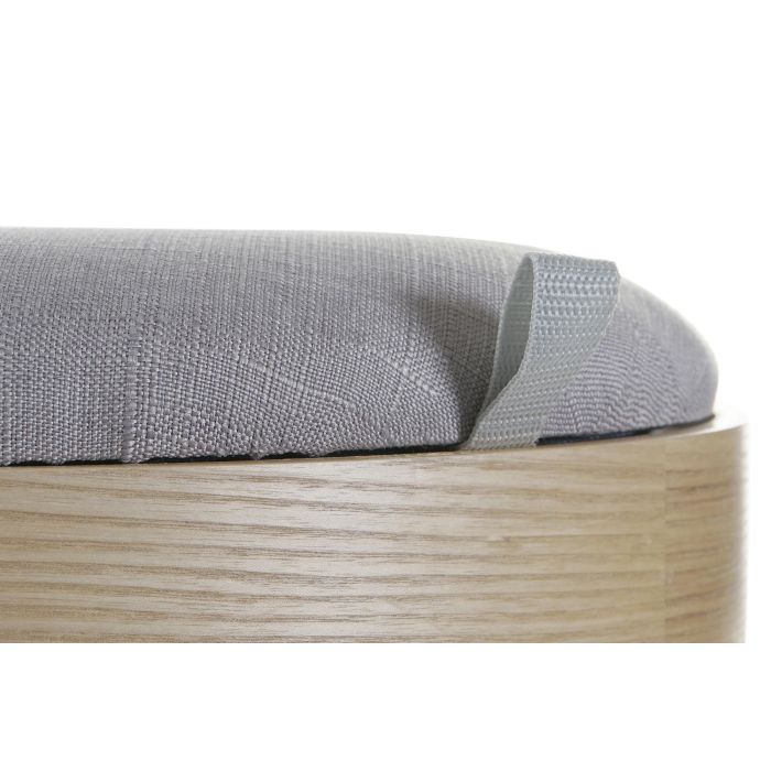 DKD Home Decor Descalzadora Scandi Natural Beige de MDF y Poliéster, Set 2 Unidades. Asiento 41cm, 40x41x40 cm 3
