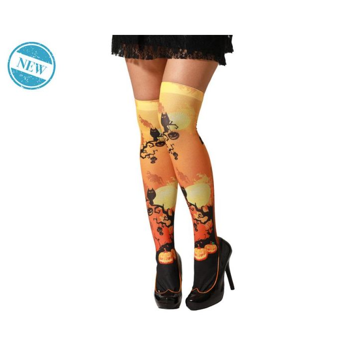 Medias Altas Lila con Luna y Murciélagos para Halloween – Ideal Disfraz Hada Tenebrosa o Bruja 0 Medias Altas Lila con Luna y Murciélagos para Halloween – Ideal Disfraz Hada Tenebrosa o Bruja 0