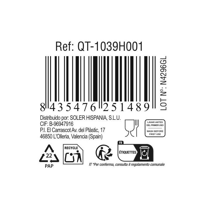 Quttin Fuente de Vidrio Rectangular 23x10 cm 825 cc (6 Unidades) 5