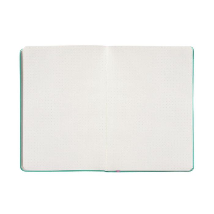 Cuaderno Con Gomilla Antartik Notes Tapa Dura A4 Hojas Puntos Rosa Y Turquesa 100 Hojas 80 gr Fsc 7