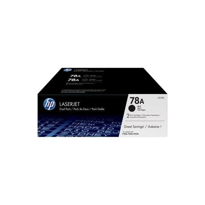 HP Laserjet P1566 Toner Negro nº78A (Pack 2)