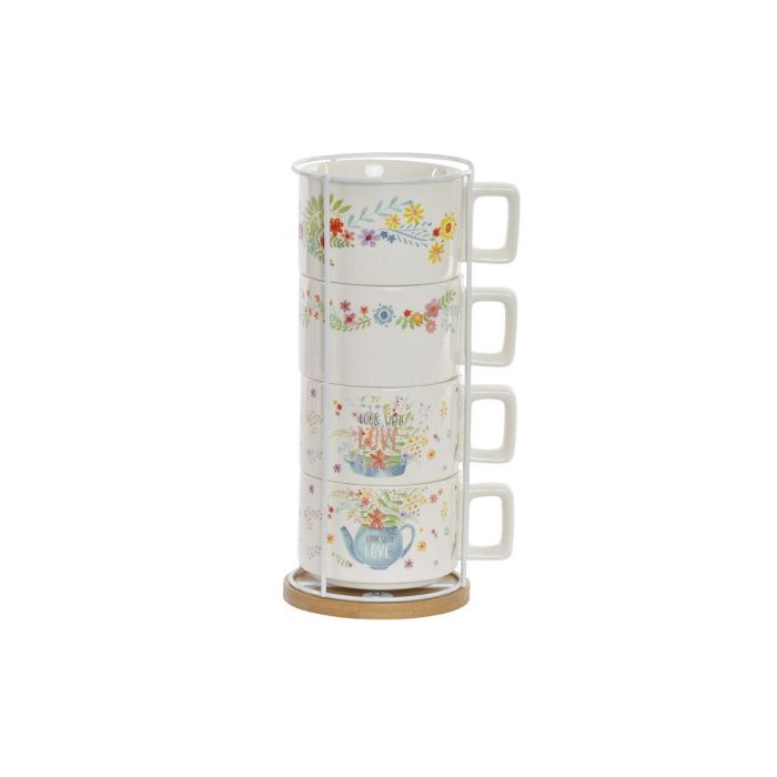 Cafe Shabby DKD Home Decor Multicolor 10.5 x 25 x 13.5 cm Set de 4