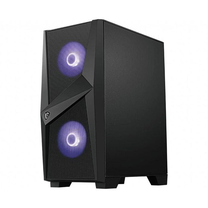 MSI MAG Forge 100M Midi Tower Negro Transparente con Iluminación Púrpura y Panel de Vidrio Templado para PC Gaming 35