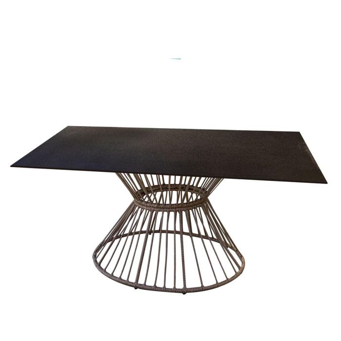 Mesa de Comedor Ariki 150 x 120 x 71,5 cm ratán sintético Acero