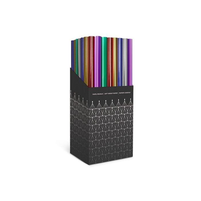 Papel De Regalo Rollo Tv 0,7X1,5 M (Caja De 60) Pp Metalizado Liso