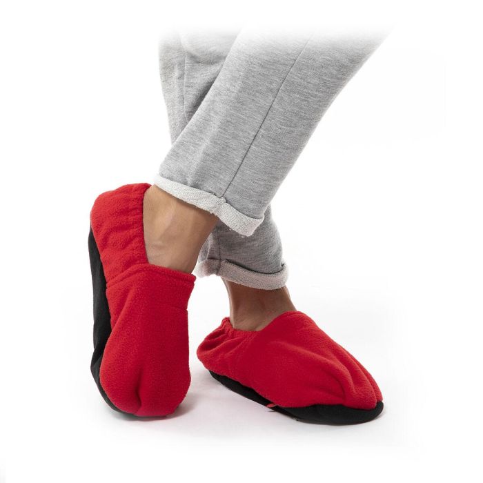 Zapatillas de Casa Calentables en Microondas InnovaGoods Rojo 3 Zapatillas de Casa Calentables en Microondas InnovaGoods Rojo 3