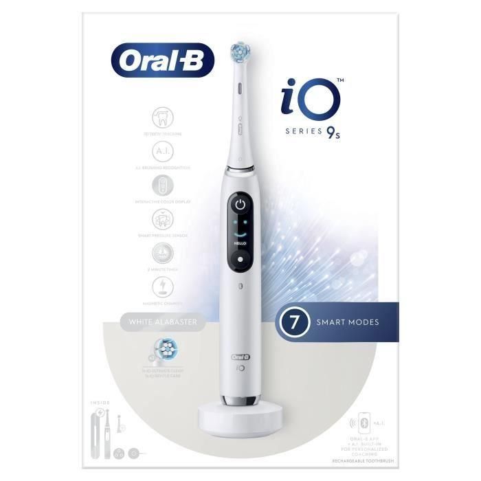 Oral-B iO 9N Cepillo de dientes eléctrico - Blanco - Oscilador - 2 cabezales, 1 estuche de viaje con cargador 1