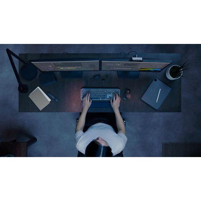 Logitech MX Keys S Combo Teclado y Ratón Inalámbricos, Nordic - Negro