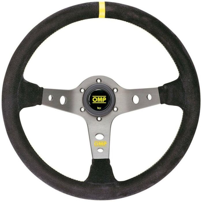 OMP OMPOD0-1954-371 Volante Corsica de Ante 350mm Negro Brazos Titanio Desplazamiento 95mm Ovalado