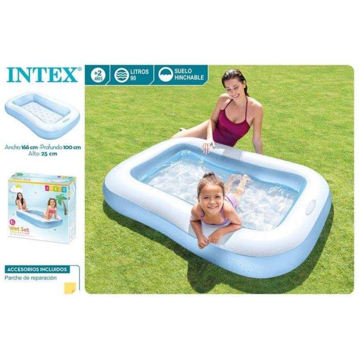 Piscina hinchable bebé rectangular (capacidad 90 litros) (+2 años) 166x100x25cm 4 Piscina hinchable bebé rectangular (capacidad 90 litros) (+2 años) 166x100x25cm 4