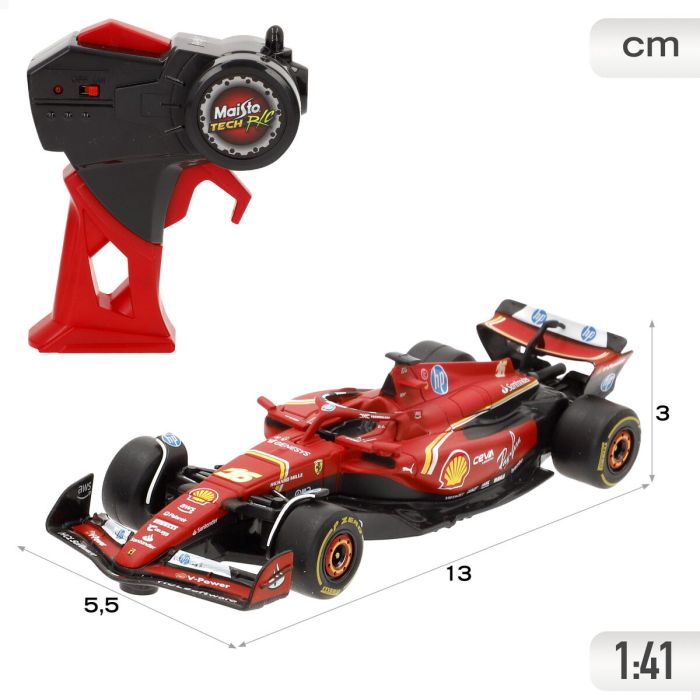 Coche Radio Control Audi F1 2024 FERRARI SF-24 Negro Rojo (4 Unidades) 3